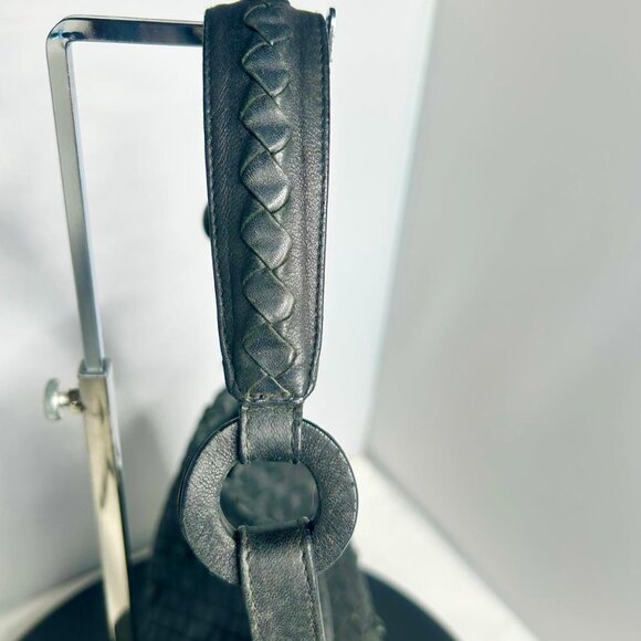 💎✨Beautiful✨💎Authentic BOTTEGA VENETA Intrecciato Shoulder Bag Black - Picture 6 of 15